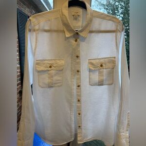 J. Crew Classic White Collared Shirt